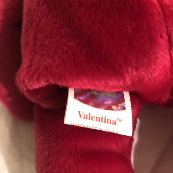 “Valentina” TY Beanie Baby, Red Bear, Vintage Collectible 1998 - Picture 8 of 11